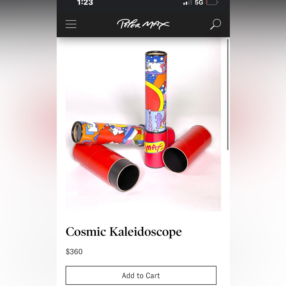 Vintage‎ Peter Max kaleidoscope Cosmic Kaleidoscope